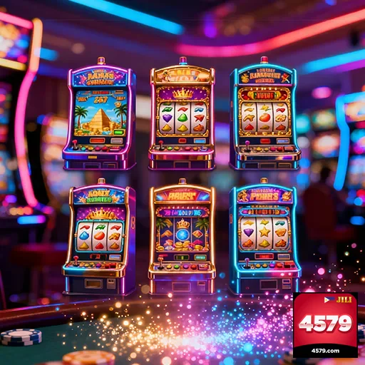 4579 slot machines display 4